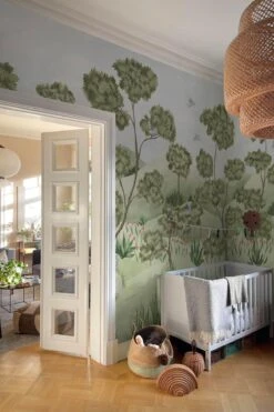 Woodland Birds Green -Belartestudio Shop WoodlandKids WoodlandBirds BAS04102040 Green 2