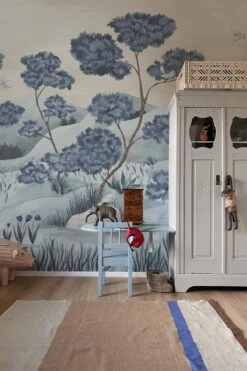 Woodland Birds Blue -Belartestudio Shop WoodlandKids WoodlandBirds BAS04103020 Blue 1