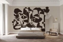 Abstract Faces Dark Brown -Belartestudio Shop abstractfacesbrown1