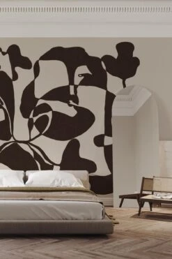 Abstract Faces Dark Brown -Belartestudio Shop abstractfacesbrown3