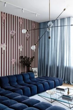 Stripe Meadow Burgundy -Belartestudio Shop belarteSTUDIOxSebastianDollinger ContemporaryStripe BAS06904068 Burgundy 4