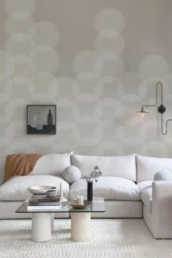 Faded Circle Pale Beige